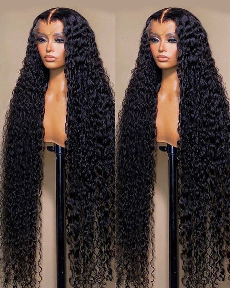 transparent lace wig deep wave