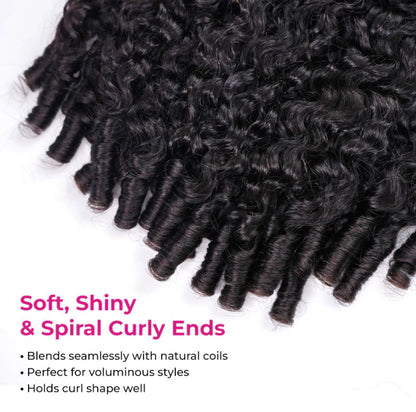 Pixie Curly Half Wig InvisiFit Strap Human Hair Wear Go Glueless Wig for Beginners